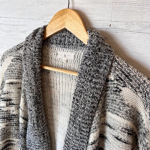 Lou & Grey Sweater Womens Size Large Black, Gray & White Wool & Mohair Cardigan - Picture 6 of 14